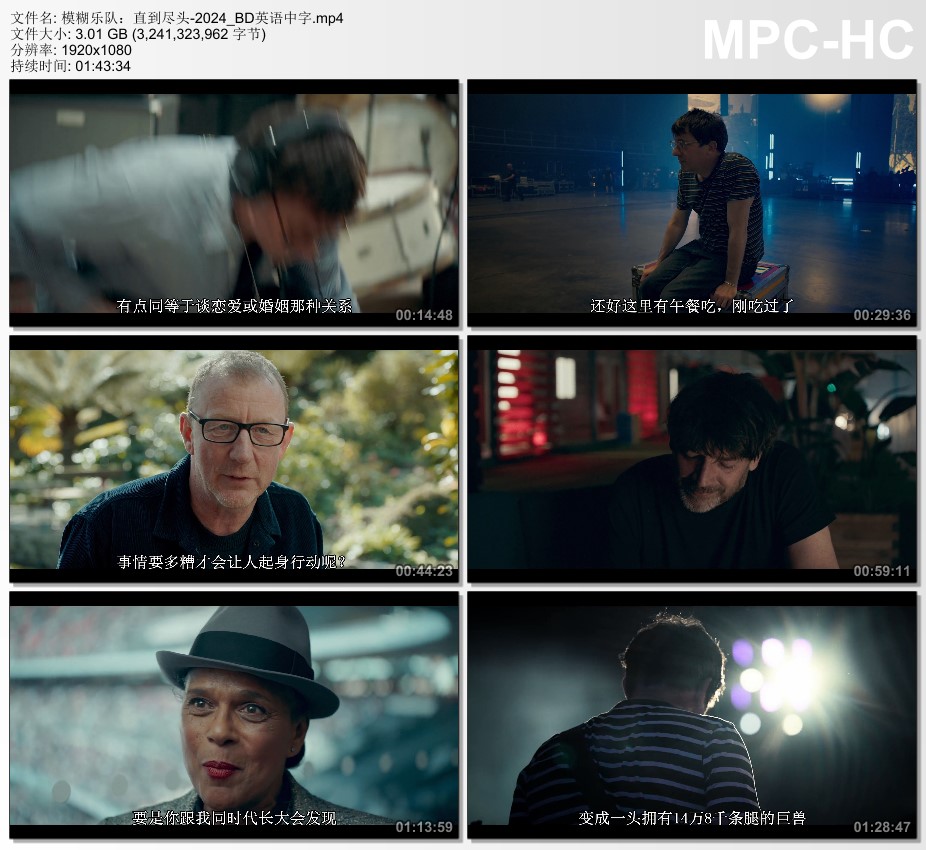 2024年英国7.9分纪录片《模糊乐队：直到尽头》1080P英语中字