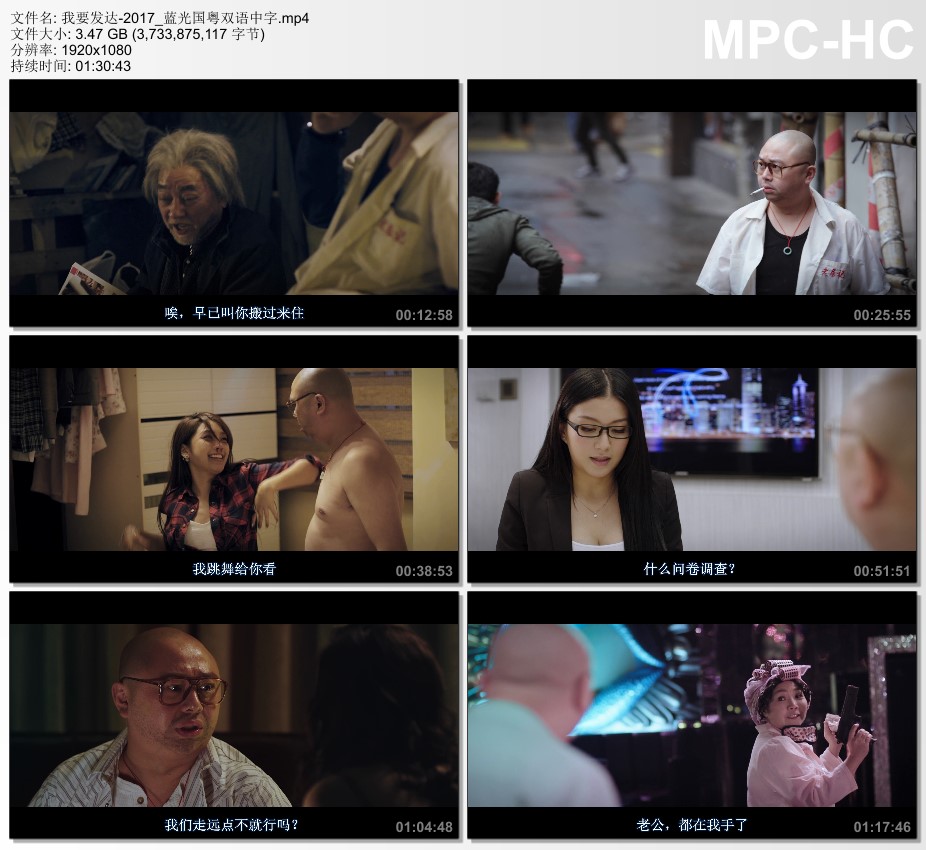 2017年林盛斌,麦玲玲剧情片《我要发达》蓝光国粤双语